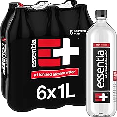 Essentia Ionized Alkaline Water, 9.5+ pH, 99.9% Pure, 6 x 1L | 99.9% pure ionized alkaline water with a 9.5+ pH until opened,