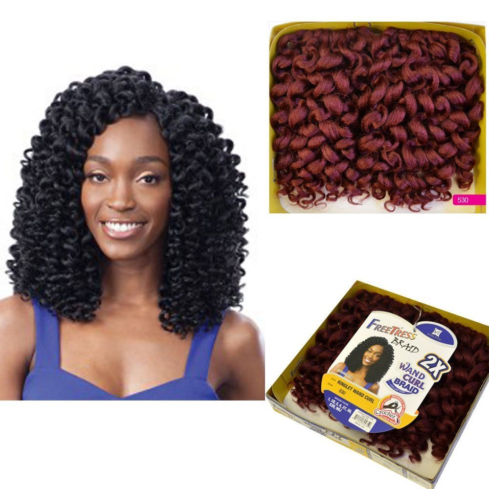 Freetress Ringlet Wand Curl 2x Synthetic Braiding Hair Crochet Pack Of