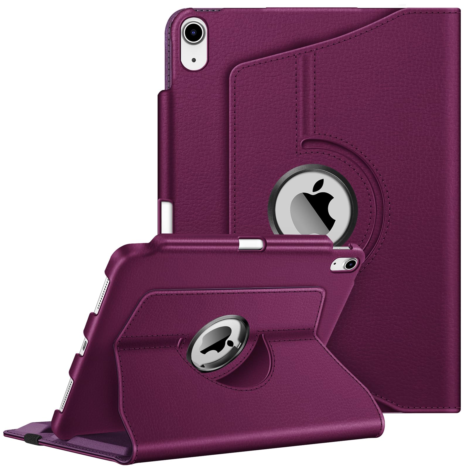 FINTIE Rotating Case for iPad (A16) 11th Generation 11 Inch (2025), iPad 10th Generation 10.9 Inch (2022) - 360 Degree Swivel Protective Stand Cover w/Pencil Holder, Auto Wake/Sleep, Purple — image 1