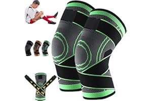 Yanmide Kneehero - Kneehero Knee Brace - Kneehero Knee Sleeve - Knee Savers Brace - Knee Compression Sleeve for Knee Pain - Professional Knee Brace With Removable Adjustable Straps (2, Green, XL)