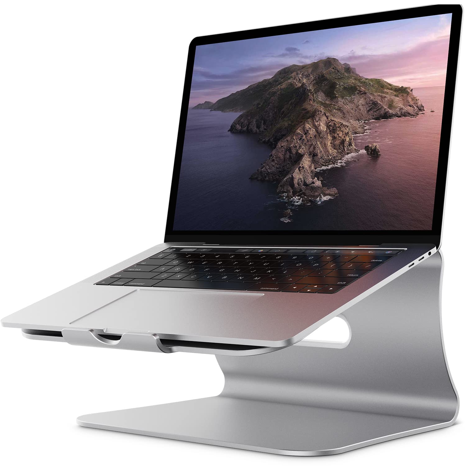Bestand Laptop Stand, Aluminum Notebook Stand with Heat-Vent For MacBook Air/Pro, Dell,HP,Lenovo,Microsoft Surface, Samsung 11-16 inches Notebook, Silver(Patented)