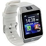 GZDL Bluetooth Smart Watch DZ09 Smartwatch Watch Phone Support SIM TF Card with Camera for Android IOS iPhone Samsung LG Phones White