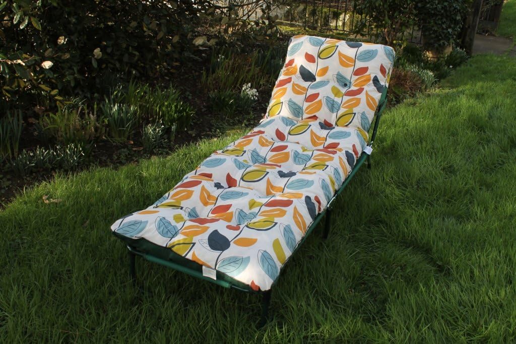 Culcita Tubular Sunbed - Green Frame - Autumn Leaf