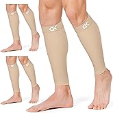 CHARMKING Calf Compression Sleeve for Women & Men Circulation (3 Pairs) 15-20 mmHg is Best Support for Running Cycling