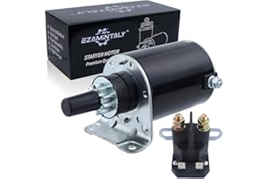 Ezamintaly Starter Motor & Solenoid Relay for Kawasaki Engine for John Deere Z445 Z465 LT180 LTR180, MIA11564 MIU11006 21163-7007 21163-7031