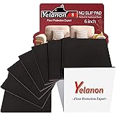 Yelanon Non Slip Furniture Pads -8pcs 6" Grippers Hardwood Floors, Non Skid for Furniture Legs,Self Adhesive Rubber Furniture Feet, Anti Slide Furniture Floors Protectors for Keep Couch Stoppers