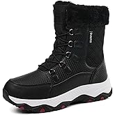 Suiyfit Snow Boots for Women Waterproof Mid-Calf Booties Winter Hiking Boot Durable Warm Fur Lined Boot Non-Slip Warm Climbing Shoes Walking, Cold Weather