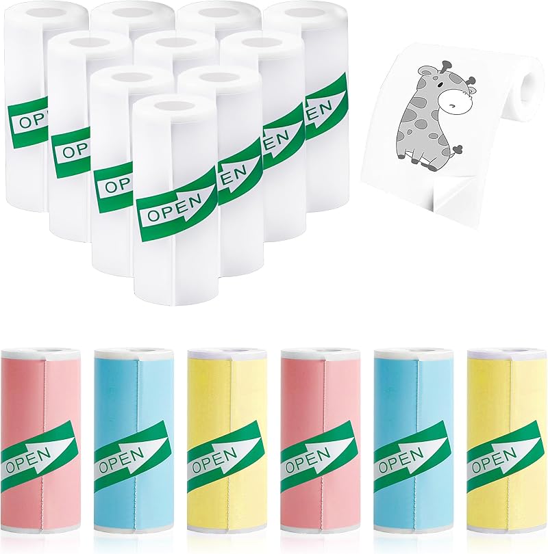 YSDMY 16 Roll Thermal Paper 57x25mm Mini Printer Sticker Paper