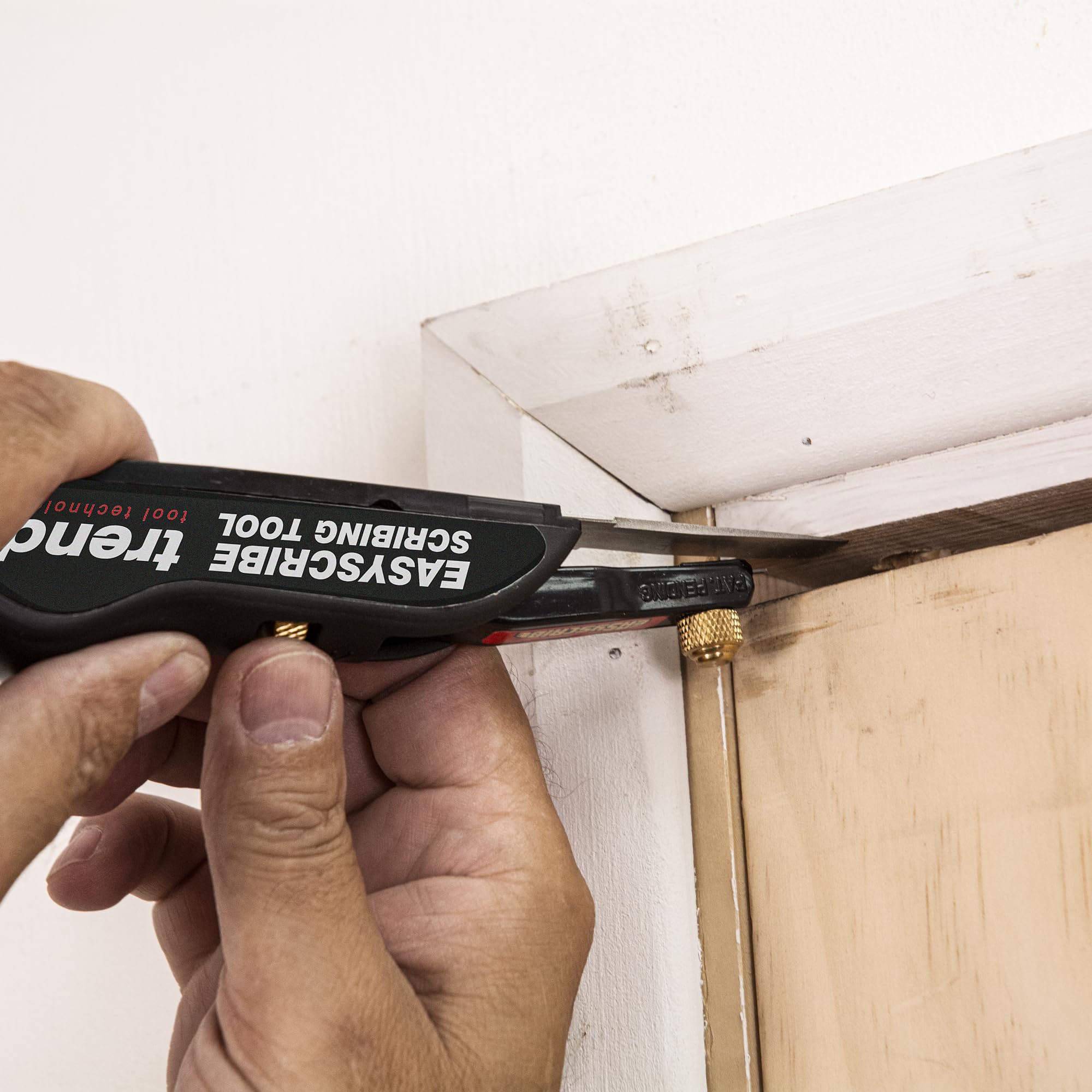 TREND EasyScribe Scribing Tool, Accurate Scribing Solution for Carpenters, Joiners, Tilers, Kitchen & Shop Fitters, E/SCRIBE, Black
