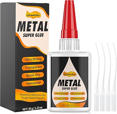 GleamGlee Super Glue for Metal 35g Ultra Strong Waterproof Clear Bond