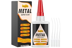 Super Glue for Metal and Stainless Steel 35g - Ultra Strong, Heavy Duty Waterproof, Heat Resistant, Quick-Dry, Clear Glue for