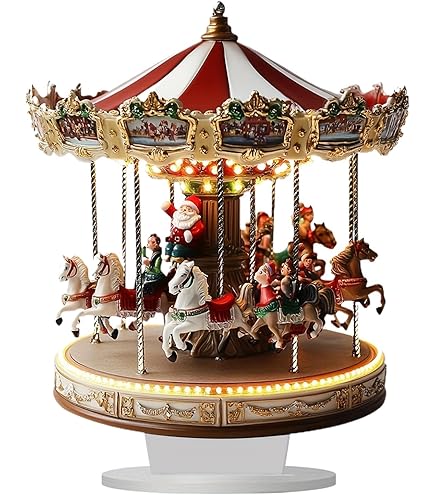 Amazon.com: Mr. Christmas Vintage Carousel Christmas Decoration