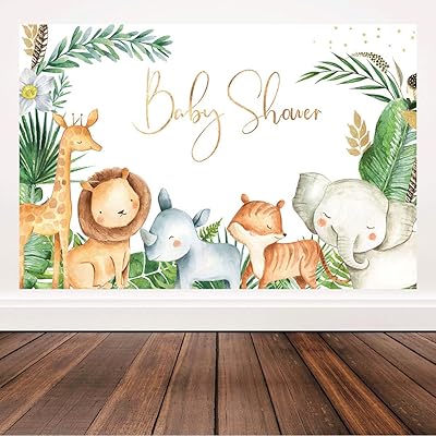 Safari Jungle Baby Shower Backdrop Elephant Lion Kenya Ubuy