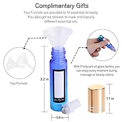 PrettyCare 12 Pack, 10 ml Essential Oil Roller