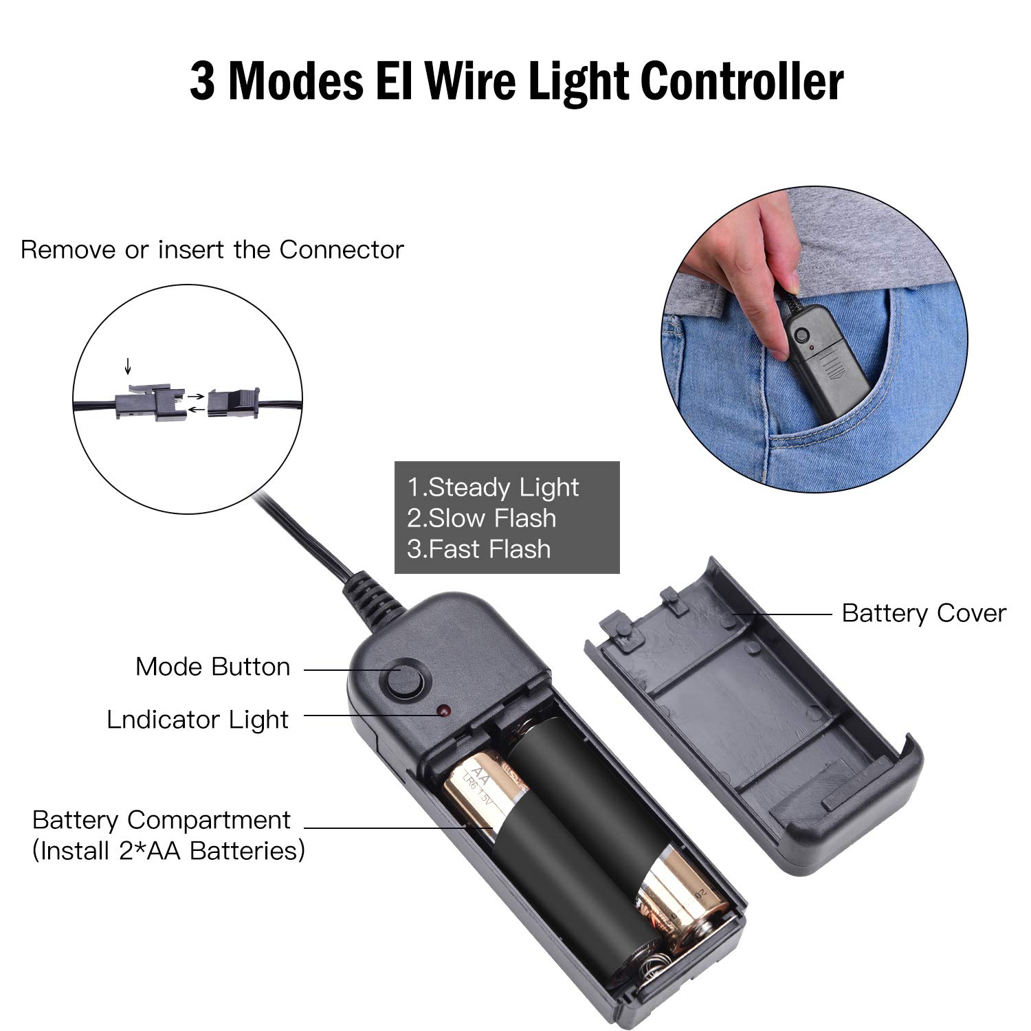 Charlemain LED Maske mit 3 Blitzmodi, Halloween Maske, harmlos, blinkende Maske für Halloween, Karneval, Party, Kostüm Cosplay, Dekoration (rot)