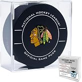 Display Zone Hockey Puck Display Case Holder - Fits NHL Ice Hockey Puck | Single Crystal Clear Signed Puck Plastic Case