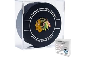Display Zone Hockey Puck Case, Crystal Clear Puck Holder - Fits Official Size Hockey Puck