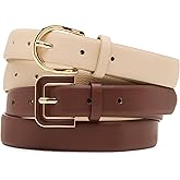 Anne Klein- Belts womens 2 for 1 Classic Pant Belt Pack