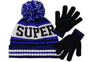 Polar Wear Big Boy 2 Pc Hat & Glove Set-Kid Cold Weather Winter Hat & Glove Sets