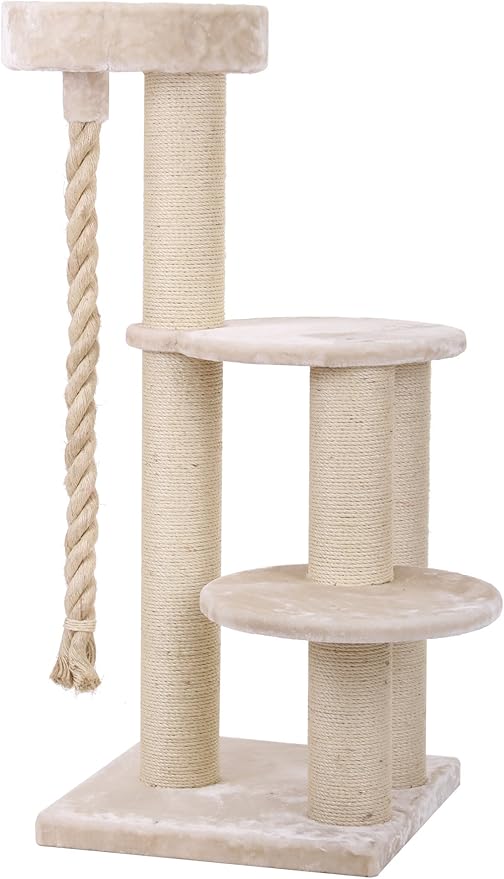 Maine Coon 4 Cat Tree Beige Amazon Co Uk Pet Supplies