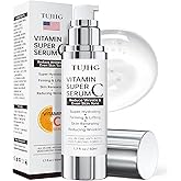 Vitamin C Retinol Serum for Face, Brightening & Anti-Aging with Hyaluronic Acid, Vitamin E, Peptides, Collagen - Hydrates, Firms, Lifts, Smooths, Targets Age Spots, Wrinkles, 1.7 Fl Oz