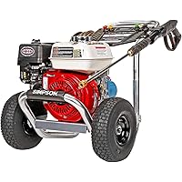 SIMPSON Cleaning ALH3228-S Aluminum Series 3400 PSI Gas Pressure Washer, 2.5 GPM, HONDA GX200 Engine, CAT Triplex Pump, Inclu