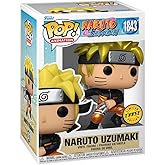 Collection Realm Funko Naruto Shippuden - Naruto Uzumaki with Shuriken Vinyl Figure #1843, Collectible Bundle with Compatible Pop Protector Case