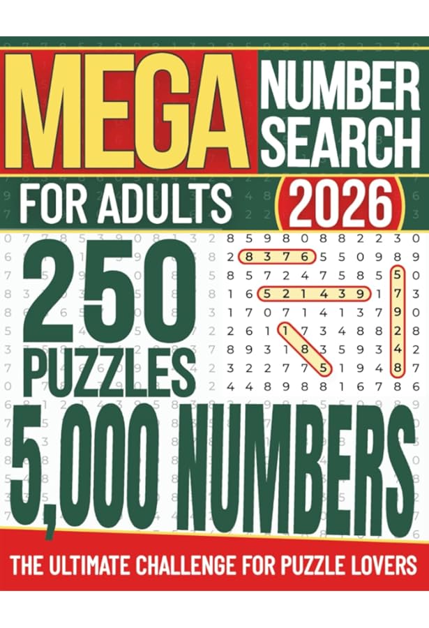 Number Seek / Number Search Puzzles Book for All Skill Levels – 4