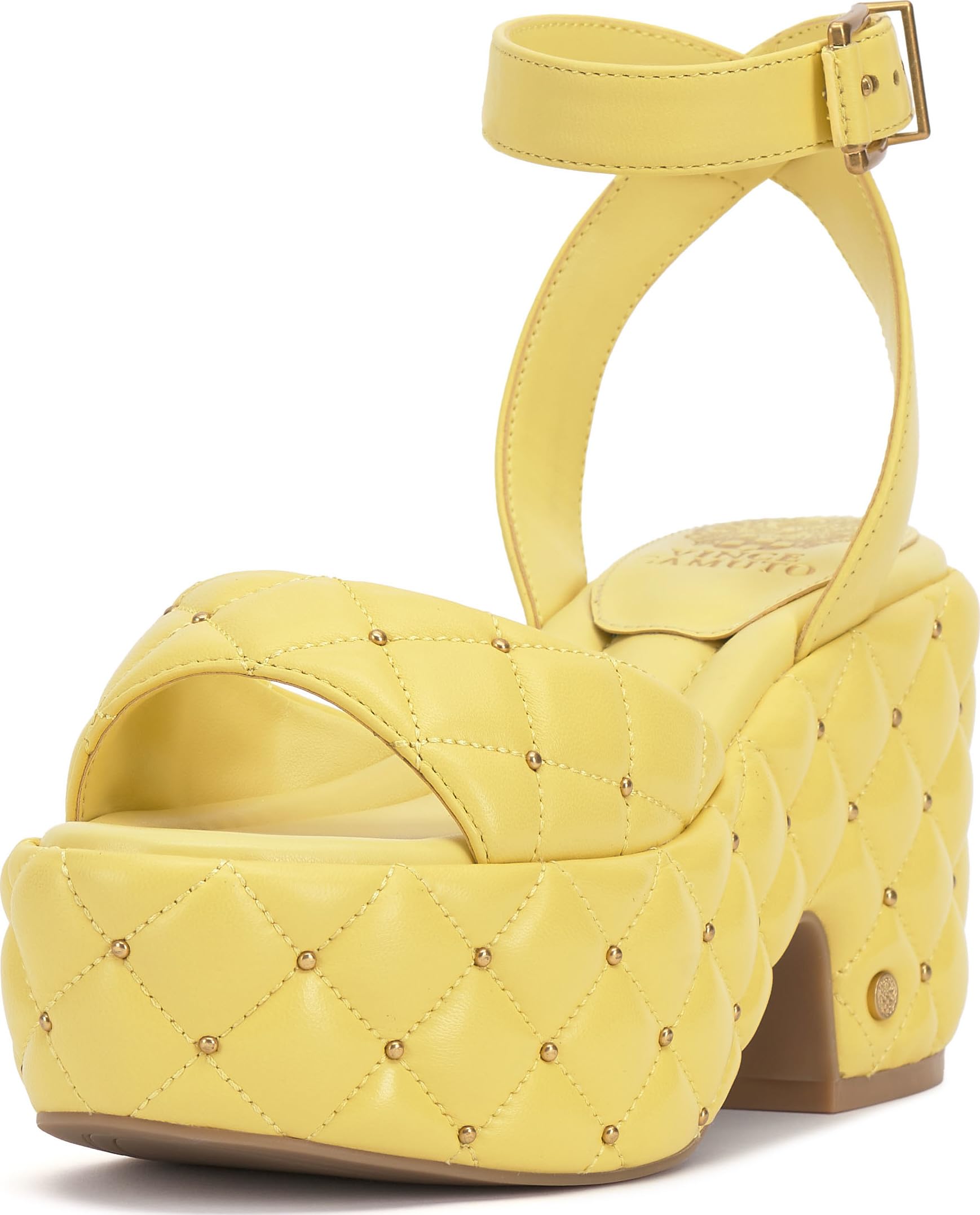 Vince Camuto Women’s Ellah Chunky Platform Sandal, Lemoncello, 7
