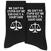 RZQIJ Funny Lawyer Socks, Unique Attorney Gifts for Women and Men in Law