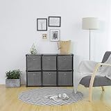 SONGMICS Ladder Storage Unit 6 Cubes with Boxes DIY Closet Organiser view 4