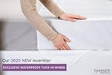 Lynmark Waterproof Bed Protector with Tuck-In Flaps 135x85cm White view 3