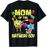 Spongebob Mommy of the Birthday Boy Theme Party T Shirts Tees for Women