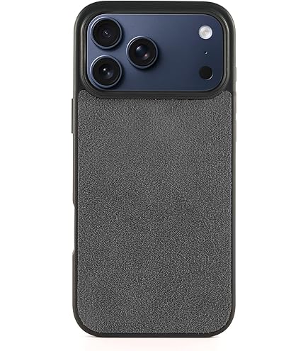 ALCANSIDE iPhone 15 Pro ケース グレー iPhone 15 Pro Max - Alcantara Back Cover - Nardo Gray - Alcanside