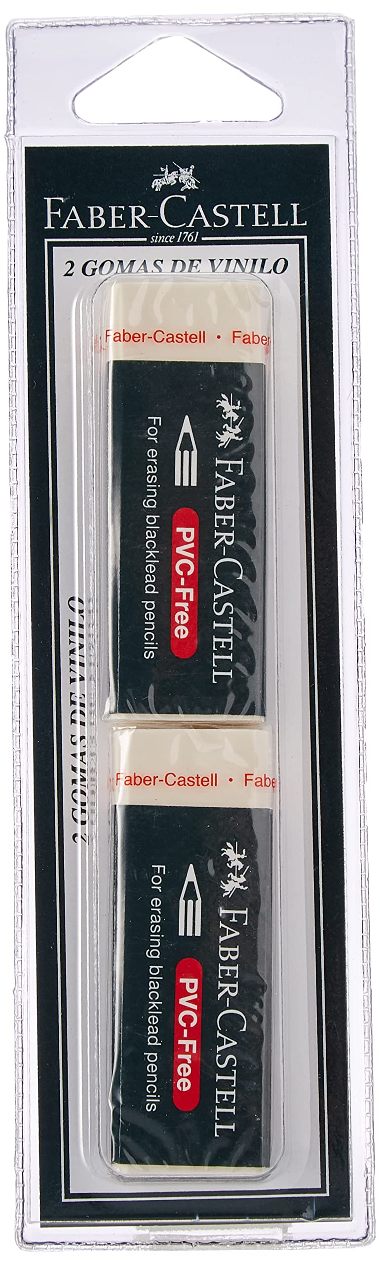 Faber-Castell – Blister Pack of 2 Goldfaber Erasers White