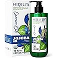 HIQILI 473ML Jojoba Oil Organic for Hair Growth, Skin, Face, Nails, 100% Pure Cold Pressed, Carrier Oil for Essential Oils Mixing, Included Roller Bottle - 16 Fl Oz