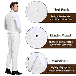 High-End Suits Men Suit Slim Fit White Linen Casual