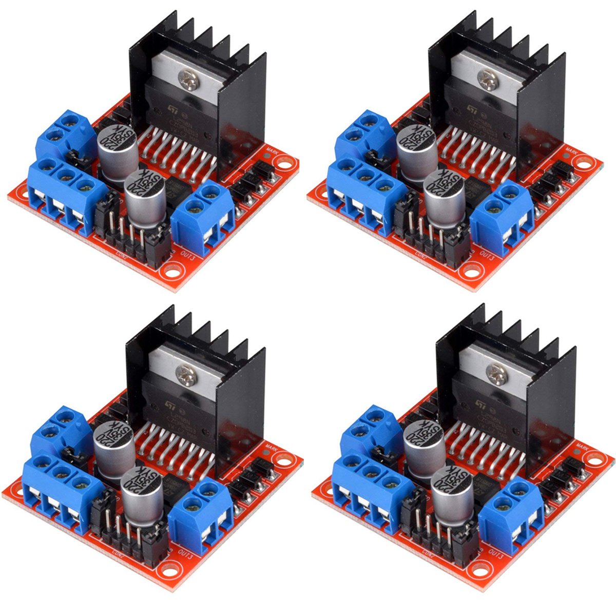 HiLetgo 4pcs L298N Motor Driver Controller Board