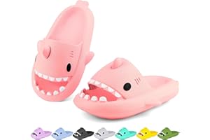 LUYOO Kids Shark Cloud Slides | Boys Girls Slip On Sandals | Toddler Beach Slippers | Youth Fish Flip Flops Pool Shower Shoes