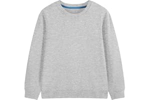 Lesteco Kids Crewneck Sweatshirt Toddler Long Sleeve Tops Medium Weight Fall Pullovers for Boys and Girls 2-14 Years