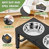 Aystkniet Raised Dog Bowls 5 Height Adjustable Stainless Steel Dual Bowls view 5