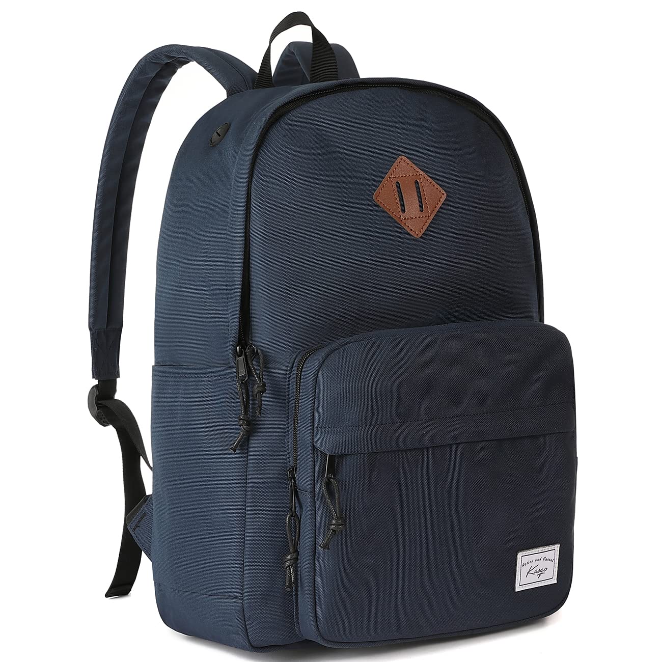 Kasgo School Backpack, 15.6 Inch Classic Lightweight Water-Resistant Rucksack Backpack for Men Women Teens Girls Boys Kids to School, College, Travel, Work, Sapphire Blue