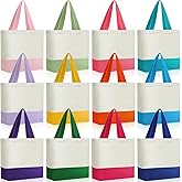 Sanwuta 12 Pcs Mini Canvas Tote Bag Small Sublimation Blank Reusable Grocery Cloth Tote for Women Craft DIY Gift Shopping