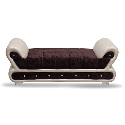 Fabsy Interiors Solid Wood 2 Seater Backless Sofa Beige Standard