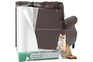 ZERNBER Cat Couch Protector（Thickened） 158"x15"Vinyl Anti Cat Scratch Furniture Protector, Leather Sofa Couch Protector for Cats,Fabric Sofa Couch Cat Scratch Protector,Cat Scratch Deterrent Tape