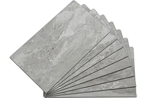 Palisade 25.6 in. x 14.8 in. Interlocking Vinyl Waterproof Wall/Backsplash Tiles for Kitchen or Bathroom in Smoky Sky (8 Pack)