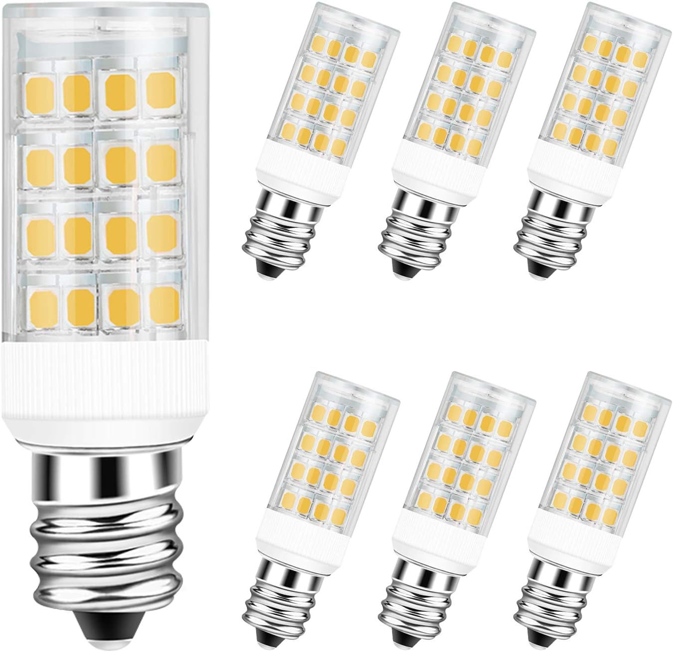 DiCUNO E12 Candelabra LED Bulb 4W (40W Equivalent), Warm White 3000K Non-dimmable Candle Base Light Bulbs for Ceiling Fan, Chandelier, Indoor Decorative Lighting 6 Packages