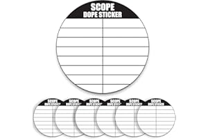 VALUE PLUS 12 Pack Writable Scope DOPE Sticker for Long-Range Shooting- Scope Sticker Can Be Used with Range Card and Dope Cards for Shooting -1.5 Inch Diameter- Fits Most Scope Caps - Made in The USA