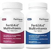 Fairhaven Health FertilAid for Men and Women Combo Fertility Supplements for Men and Women | Count and Motility Support Pre-Conception for Him | Prenatal Vitamin for Her with Vitex and Folate