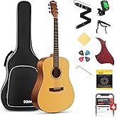 Donner Acoustic Guitar for Beginner Adult Full Size Dreadnought Acustica Guitarra Starter Bundle Kit with Gig Bag Strap Tuner
